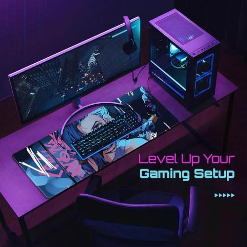XXL Anime Mouse Pad 31.5 x 11.8 Inches, Extended Desk Mat for Keyboard and Mouse, Non-Slip Rubber Base, Water-Resistant Surface, Gaming Desk Mat - view 7