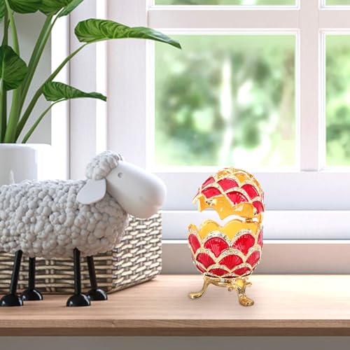 Egg-shaped Alloy Jewelry Box Ring Display Gift Presentation Case - view 6