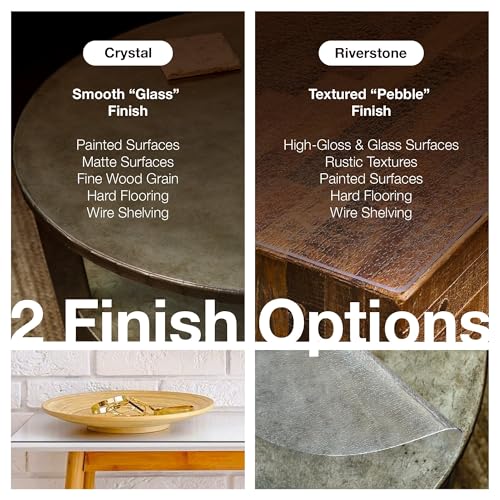 Clear Table Protector, USA Made, Safe, 12 x 20 Inch, 2mm Thick Pebble Textured Vinyl, Clear Desk Pad Mat for Writing Desk, Desk Blotter for Office Table - view 3
