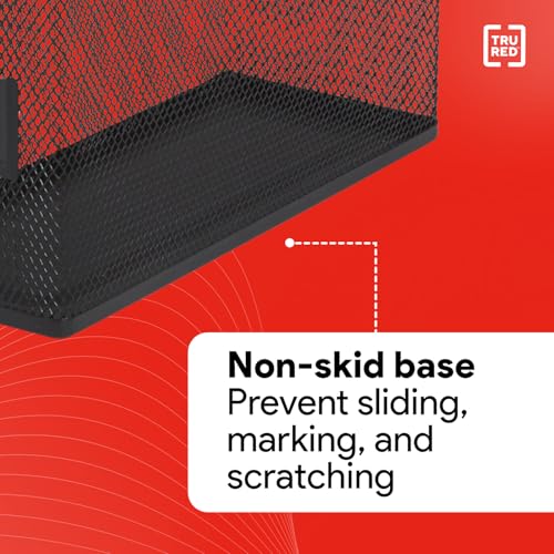 Staples Metal Magazine File Organizer, Black - Top - Loading Desktop File Holder with Handle, Holds Up to 1000 Sheets - view 5