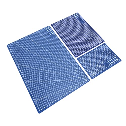 3Pcs PVC Cutting Mat Set Non Slip Blue Craft Board - view 4