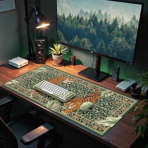 Large Gaming Desk Pad Mat, Non-Slip Desk Mouse Pad(Green) - view 7
