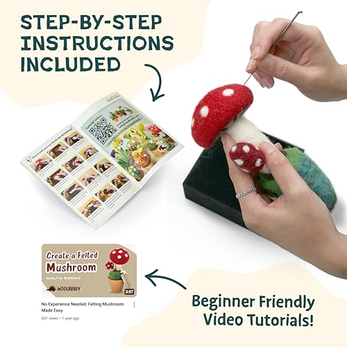 Needle Felting Kit Starter Set (Cactus & Succulent) for Adults - view 4