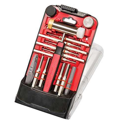 Hammer Set & Punch Set with Small Hammer & Flat Tip Metal Punch Set - Punch Tools Tool Kit includes Gunsmithing Hammer with 4 Tips, Non Marring Punch & Pin Starter Tool