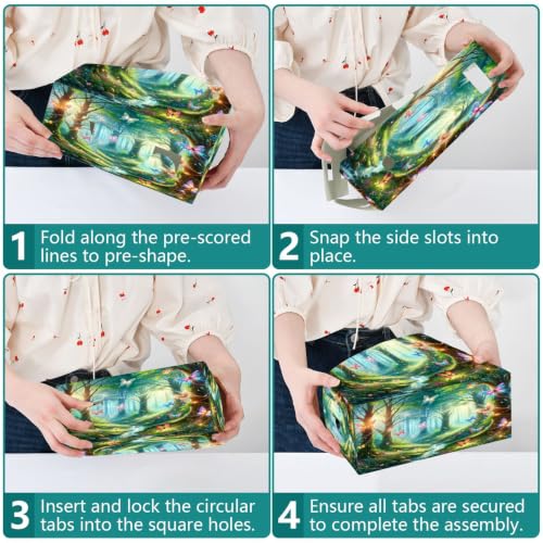 Foldable Magazine File Holders for Desk Shelf, 3 Pack Plastic - view 4
