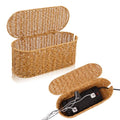 Cable Management Box, Handmade Rattan Cord Organizer for Power Strip