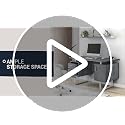 Office Desk with Storage Drawers and Cabinet 51.25” W - Modern Office Desk with Large Floating Desktop Surface - view 7