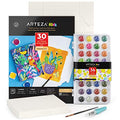 Kids Watercolor Painting Art Set, Watercolor Paint 36 and Foldable Canvas Paper Bundle, DIY Painting Kit, Art Supplies for Kids and Adults