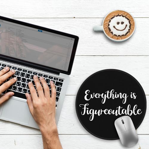 Everything is Figureoutable Mouse Pad, Inspirational Desk Decor - view 2