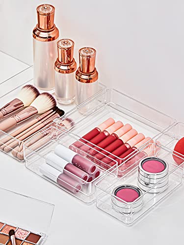 13 PCS Drawer Organizer 5-Size Desk Makeup Drawer Organizer Clear - view 3