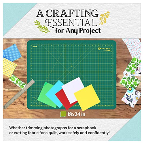 18 x 24 Cutting Mat for Sewing, Self Healing Double Sided Quilting Crafts Mat - Fabric Cutting Mat - Non Slip surface - Rotary Cutting Board Green - view 3