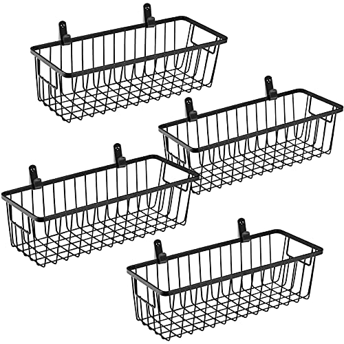 Wall Hanging Baskets, Small Wire Basket for Organizer, 4 Pack
