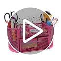 Mesh Pen Holder Desk Organizer with Drawer Stationery Supplies Organizer for Dorm School 9 Compartments Workspace Desk Accessories Organization for Office, Black - view 7