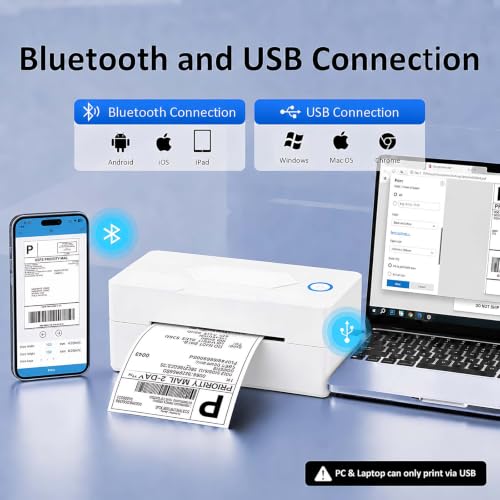 Bluetooth Thermal Shipping Label Printer for Small Busines 4x6 - view 2