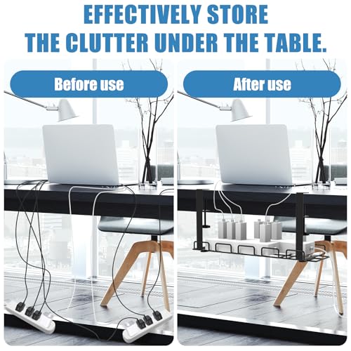 Under Desk Cable Management Tray with 52Pcs Different Essential Accessories - view 4