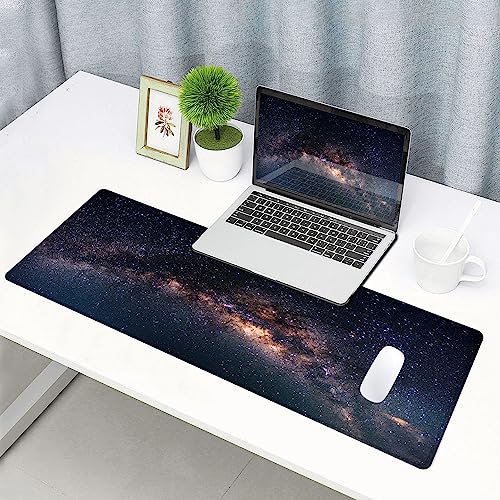 Large Gaming Mouse Pad with Stitched Edges, Galaxy Desk Mat, Extended XL Keyboard Pad, Non-Slip Rubber Base Desk Pad for Keyboard and Mouse, 31.5X11.8 inch - view 6