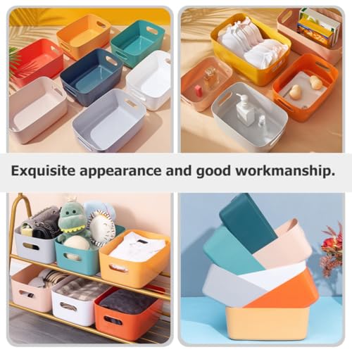 7pcs PP Plastic Shelf Basket with Handles, Stackable Storage Organizer - view 4