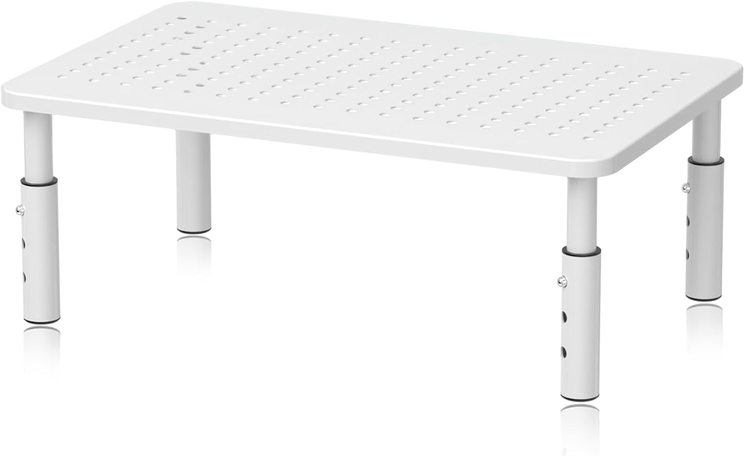 Monitor Stand Riser, Metal Computer Stand, 3 Height Adjustable Screen Riser with Mesh Platform for PS4, Laptop, Printer, Notebook and All Flat Screen, Holds Up to 20KG | 3 Height Adjustable Desk Riser for PS4, Laptop, Printer, Notebook and All Flat Screen - view 7