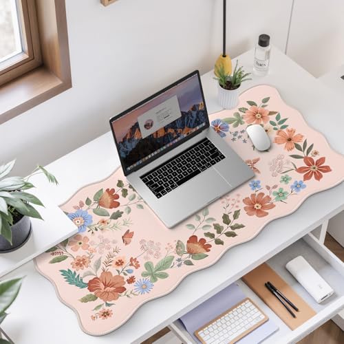 Cute Desk Pad for Desktop Setup, Large Keyboard Mat(Light Pink) - view 7