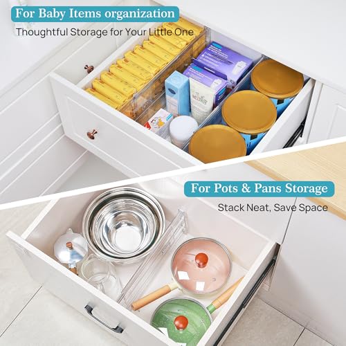 6" Tall Upgrade Drawer Dividers, 12.8"-22.3" Expandable, 8 Pack - view 6