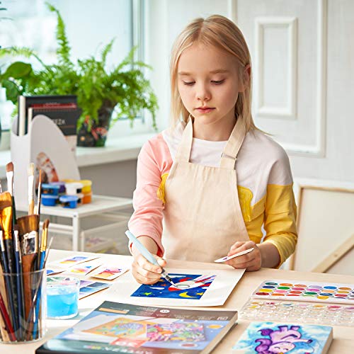 Kids Watercolor Painting Art Set, Watercolor Paint 36 and Foldable Canvas Paper Bundle, DIY Painting Kit, Art Supplies for Kids and Adults - view 6
