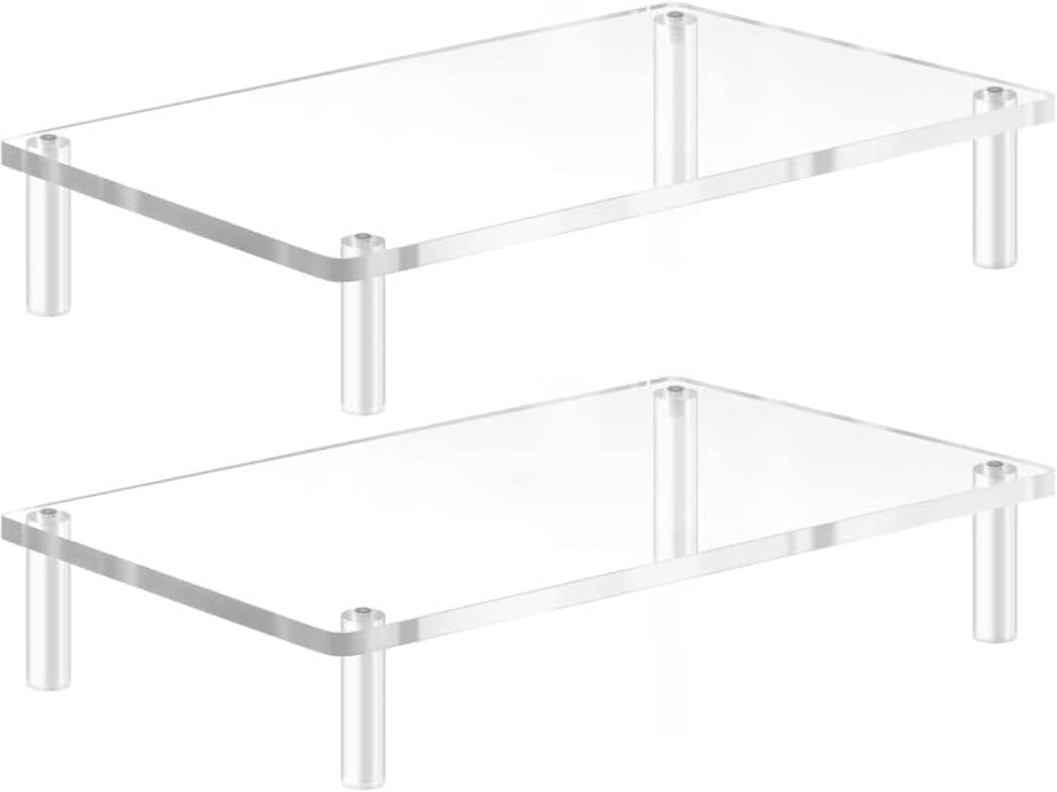 20x7.5 Acrylic Monitor Stand Riser, Clear Computer Stand for Laptop, iMac, Pc, Printer, Desktop Ergonomic,Desk Riser Work from Home Accessories Office Supplies Platform Save Space - view 7