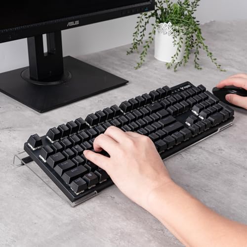 Clear Acrylic Tilted Computer Keyboard Holder for Ergonomic Typing - view 5
