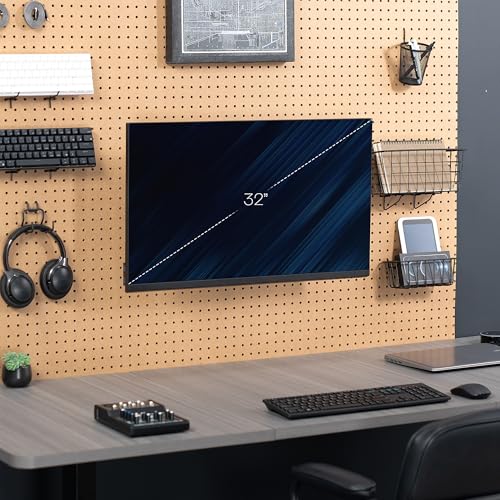 Black Single Monitor Pegboard Mount, Up to 32 in Screens, MOUNT-PB2A - view 2