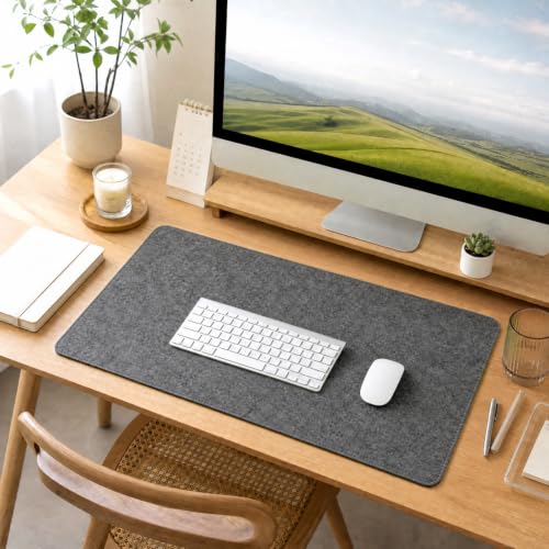 Large Felt Desk Mat for Keyboard and Mouse，Computer Desk Pad Protector - view 6