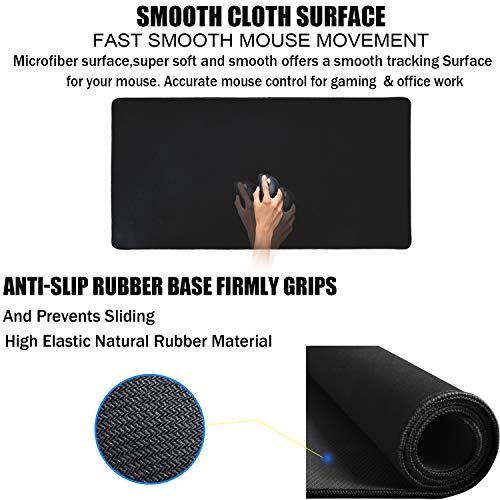 Large Gaming Mouse Pad, Extra Large Big Mouse Pad with Stitched Edge - view 3