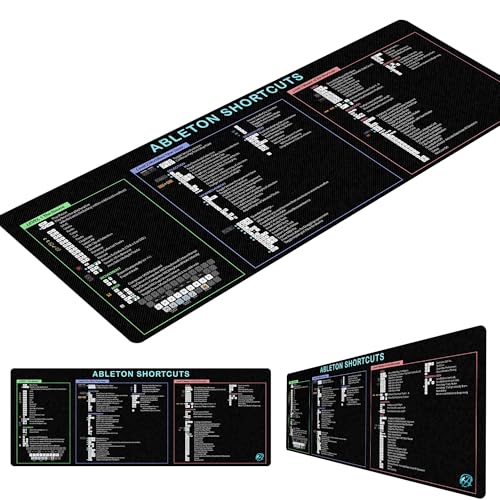 Ableton Shortcuts Mouse Pad – Perfect for Music Producers, Extended XXL Keyboard & Mouse Mat for Studio & DJ Setup, Essential Computer Accessories for Study, Work, and Reference Purposes KMH - view 2