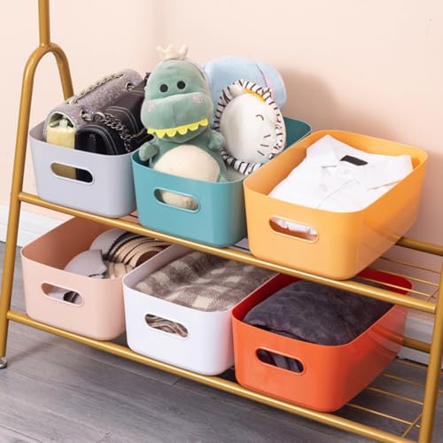 7pcs PP Plastic Shelf Basket with Handles, Stackable Storage Organizer - view 6