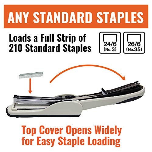 Max HD-50DFGY Max Flat-Clinch Standard Stapler, 30 Sheet Capacity, Gray - view 4