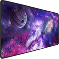 Large Extended Gaming Mouse Pad, Long Mouse Pads, Extra Large Big Mouse Pad with Stitched Edge, XXL Non-Slip Computer Computer Keyboard Mat for Gamer/Desktop/Office/Home, Galaxy