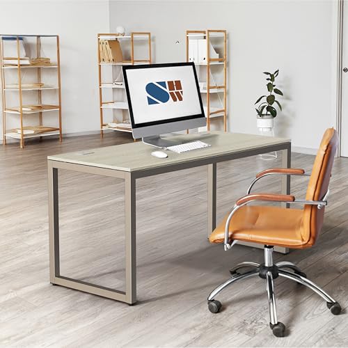 55-Inch Commercial-Grade Office Computer Desk, Maple - view 2