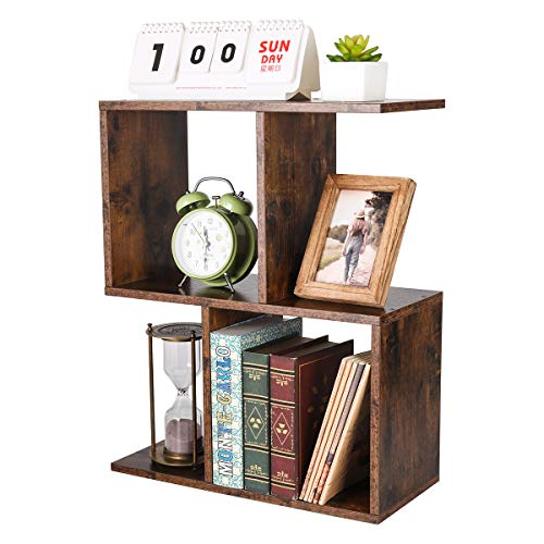 Mass Desktop Bookshelf Freestanding Wooden Countertop Bookcase Accessories Organizer Display Rack Dorm Desk Storage Shelf - view 3