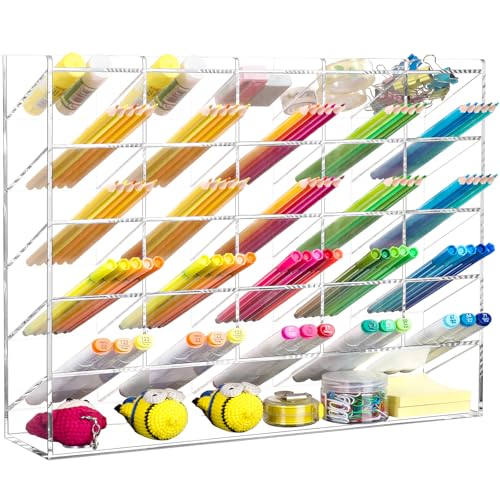 Acrylic Vertical Marker Organizer for 310 Markers, Desk Orgaizer