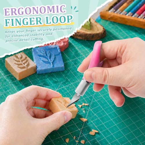 Fingertip Craft Knife, Detail Hobby Knife with 5 Extra #11 Blades - view 2