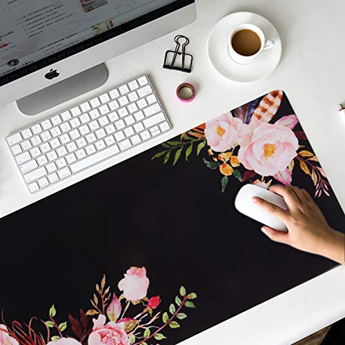 Extended Gaming Mouse Pad,35.4 x 15.7in Desk Pad,Flower - view 6