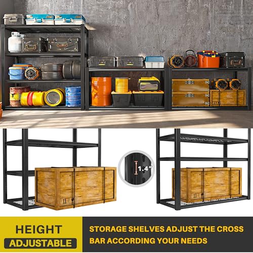 40" W Storage Shelves with Wire Mesh Panels for Garage Organization - view 6