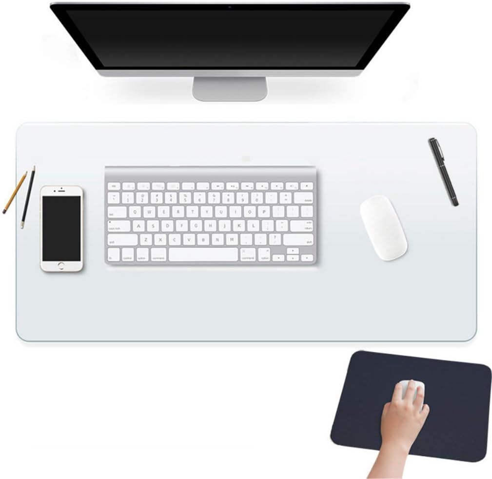 24 X 36 Inch Multifunctional Office Felt Desk Pad Desk Cover Leather Mat Blotters Table Protector on Top of Desks Large Laptop Computer Gaming Keyboard Mouse Pad Organizer for Women Waterproof Black - view 6