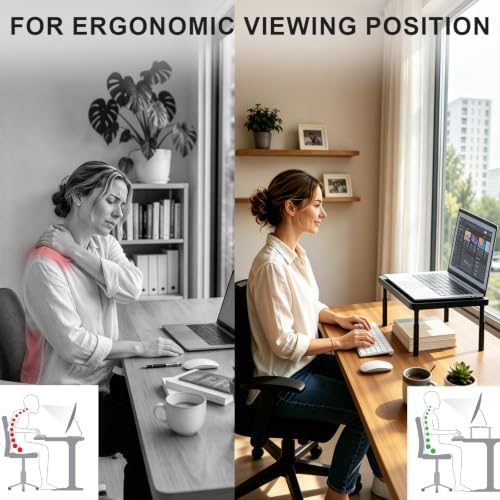 Computer Monitor Stand for Desk, Adjustable Laptop Riser, up to 44 lbs - view 7