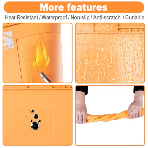 17.7x11.8 in Silicone Soldering Mat, Heat Resistant 932°F, Anti-Static Repair Mat,Magnetic Screw Tray,Scale Ruler,BGA,Phone Watch Laptop PCB,Workbench - view 2
