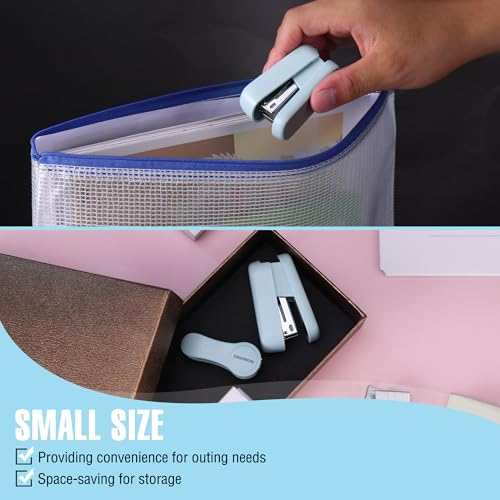 Mini Stapler with Staples, Blue Stapler with Remover, 2000 Staples - view 6