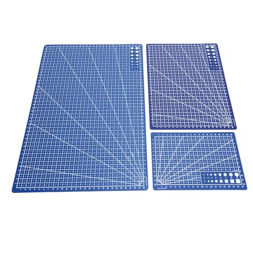 3Pcs PVC Cutting Mat Set Non Slip Blue Craft Board - view 5