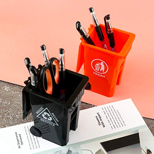 Mini Trash Can Pencil Holder for Desks, Complete Bundle - view 6