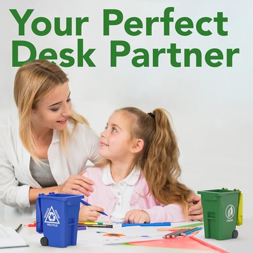 Mini Trash Can Pencil Holder for Desks, Complete Bundle - view 4