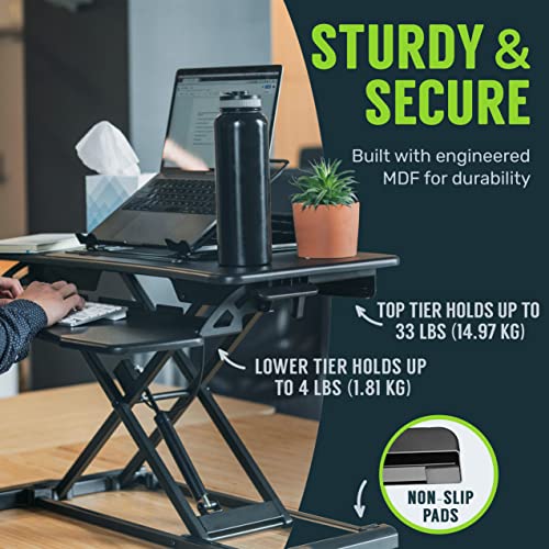 32 in Standing Desk Converter, Adjustable Workstation - view 6