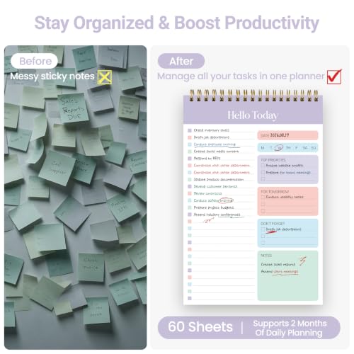 To Do List Notepad, Undated Daily Planner Notebook for Work - view 5