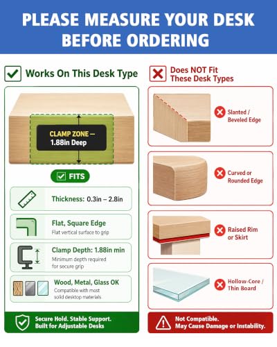 Desk Side Storage Laptop Holder No Drill Clamp On Organizer - view 3